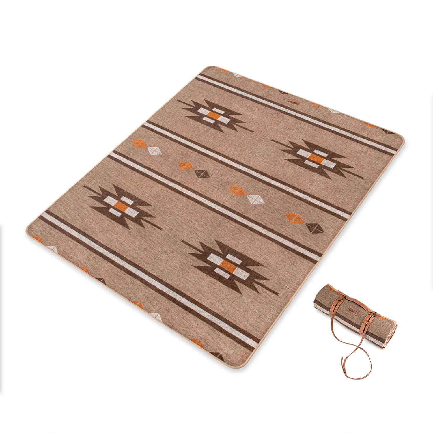 Couverture en laine à motifs géométriques - Image 4
