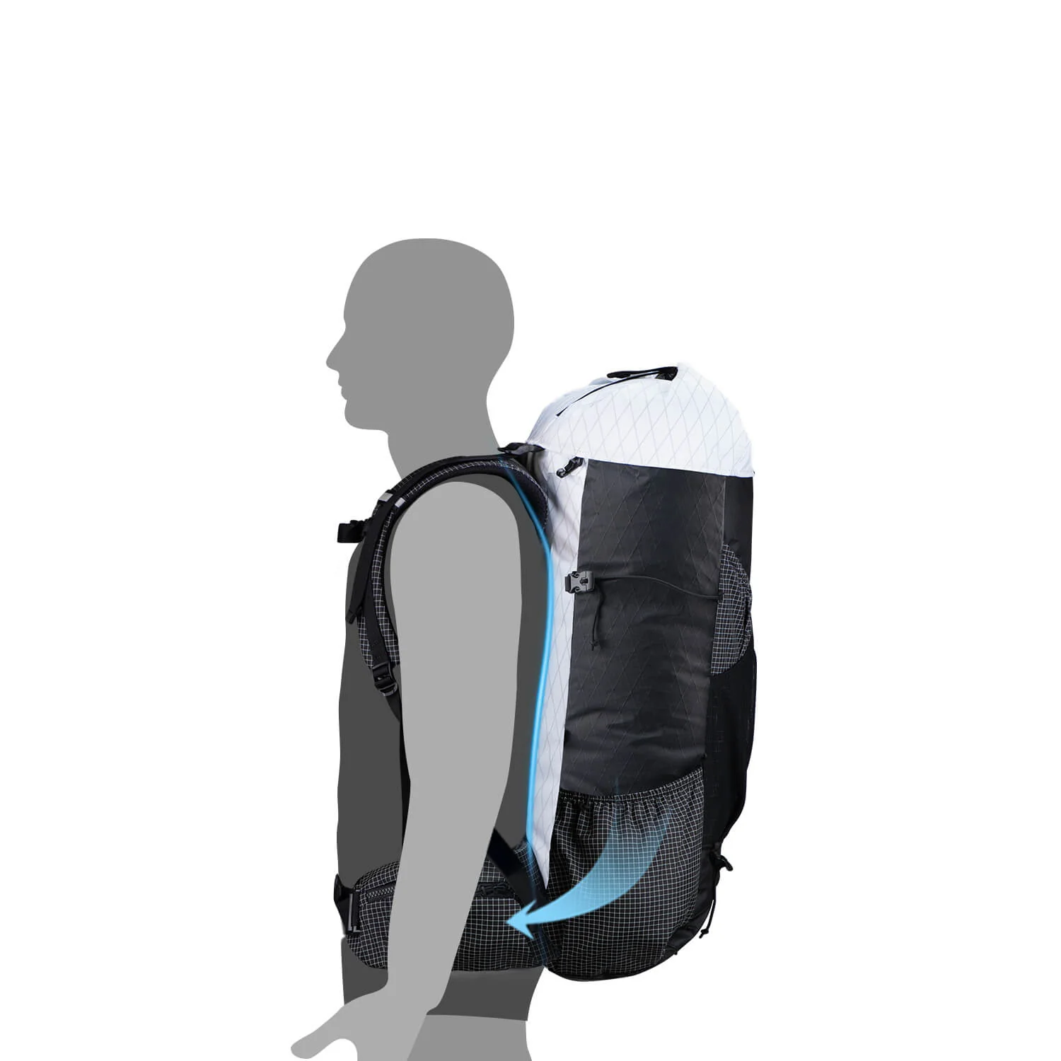 Sac de randonnée étanche avec support 30L + 5L - Image 3